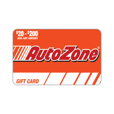 AUTOZONE<sup>&reg;</sup> $25 Physical Gift Card – Perfect for do-it-yourself car owners to shop for auto parts, car accessories and vehicle information in-store and online!