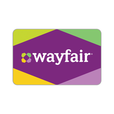 WAYFAIR<sup>&reg;</sup> $25 Gift Card - A Wayfair gift card is the perfect home gift card. Wayfair sells home furnishings and décor online at prices for every budget. Whether you’re looking to completely furnish a new home or just need to update your decor, you’ll find the perfect piece at Wayfair.